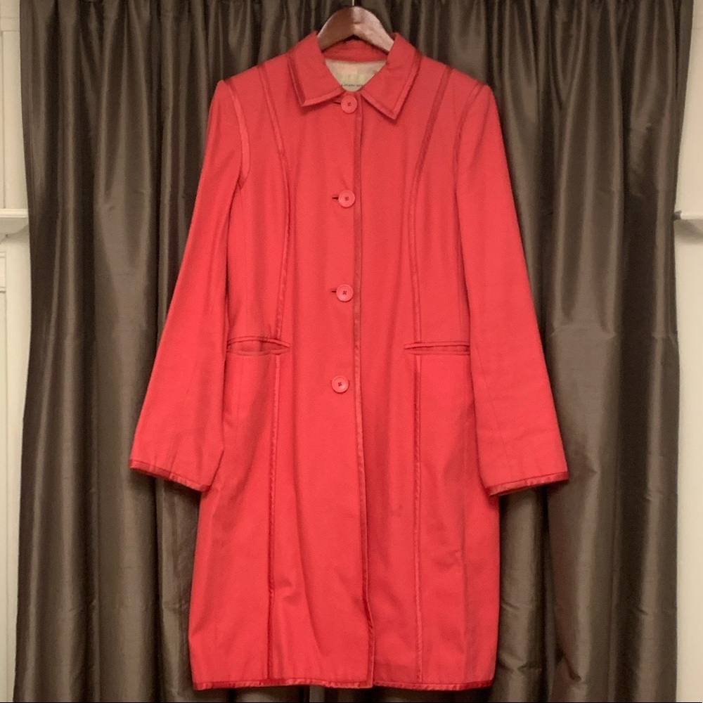 Banana Republic Hot Pink Long Coat, size large